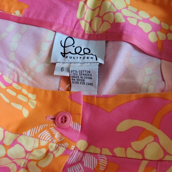 Vintage Lilly Pulitzer Wide Leg Giraffe Print NWT Size 6 - Picture 2 of 5